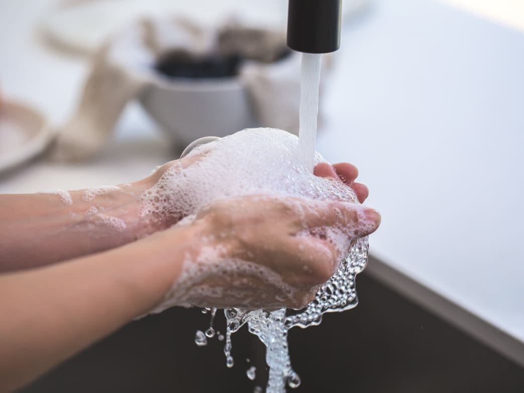 Wash your hands after handling dirty laundry.